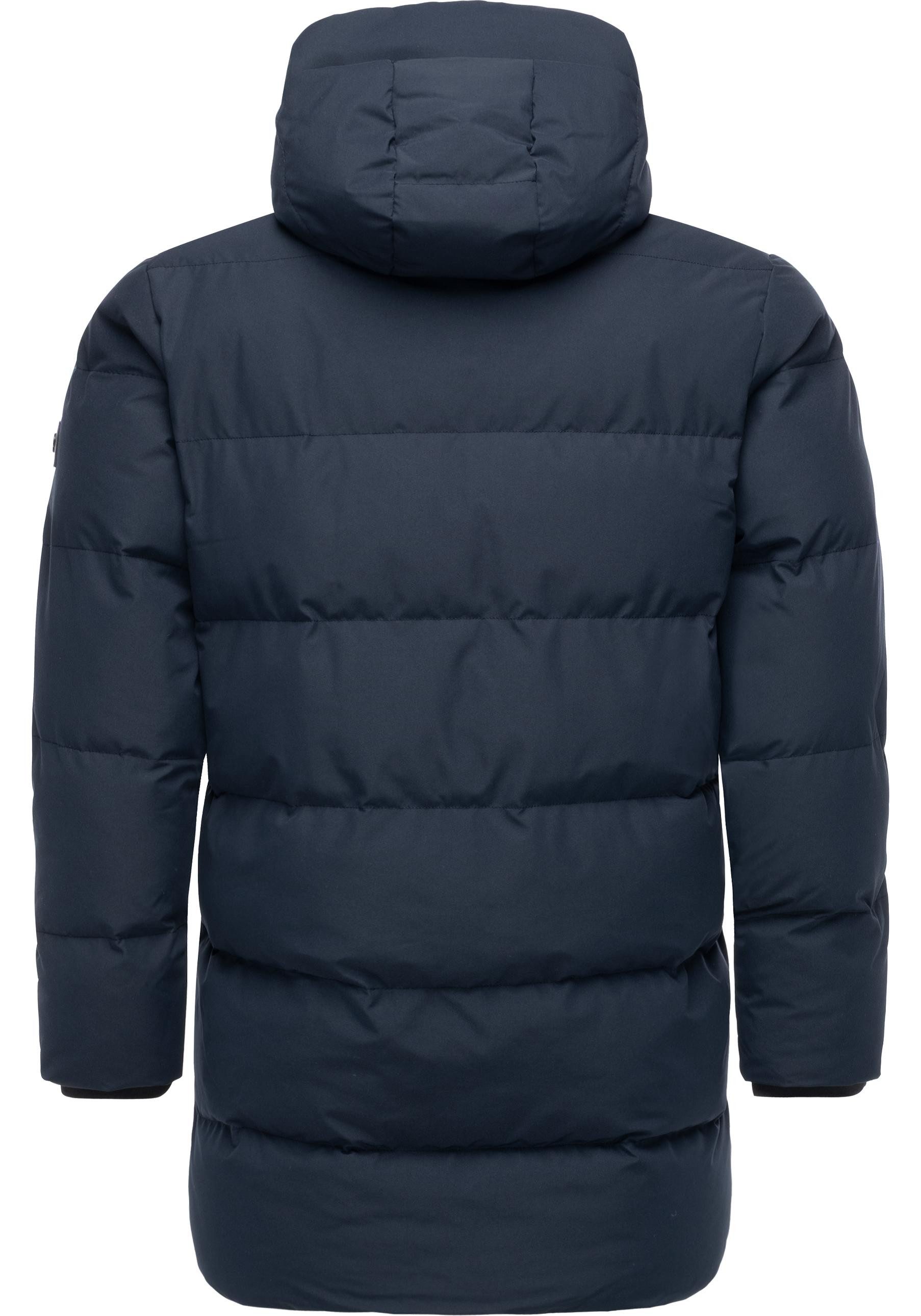 Ragwear Wintermantel Nortday Wasserdichter Winter Steppmantel mit Kapuze
