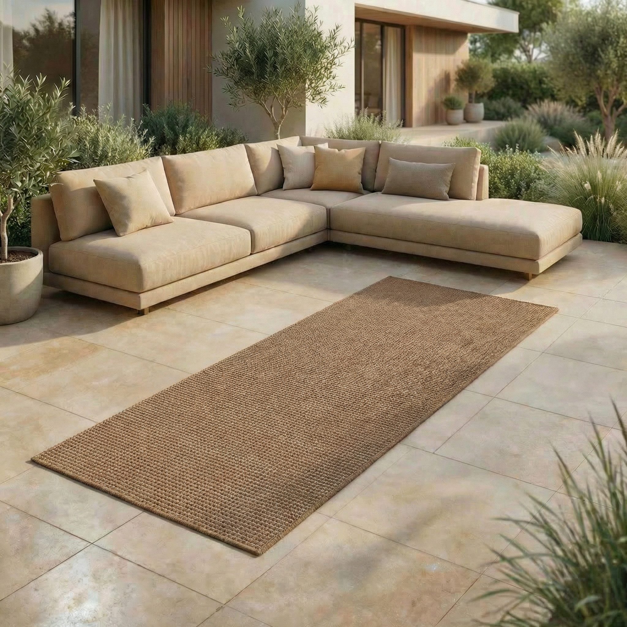 Jimri Outdoorteppich Keywest, Läufer, Outdoor Teppich Balkonteppich Terassenteppich