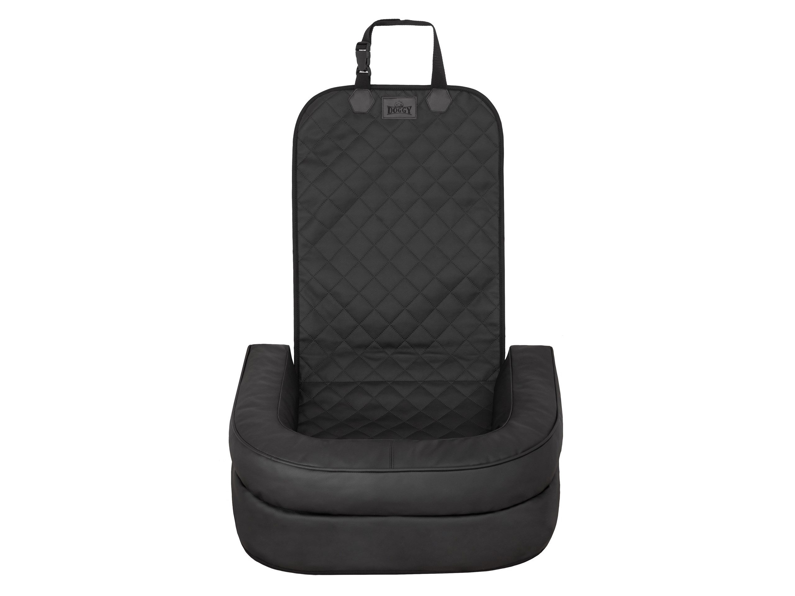 Hobbydog Tier-Autobett Front für Autositz aus Ekoleder, verstellbar und rutschfest, PU-Schaumwände, aus Ekoleder, universell verstellbar