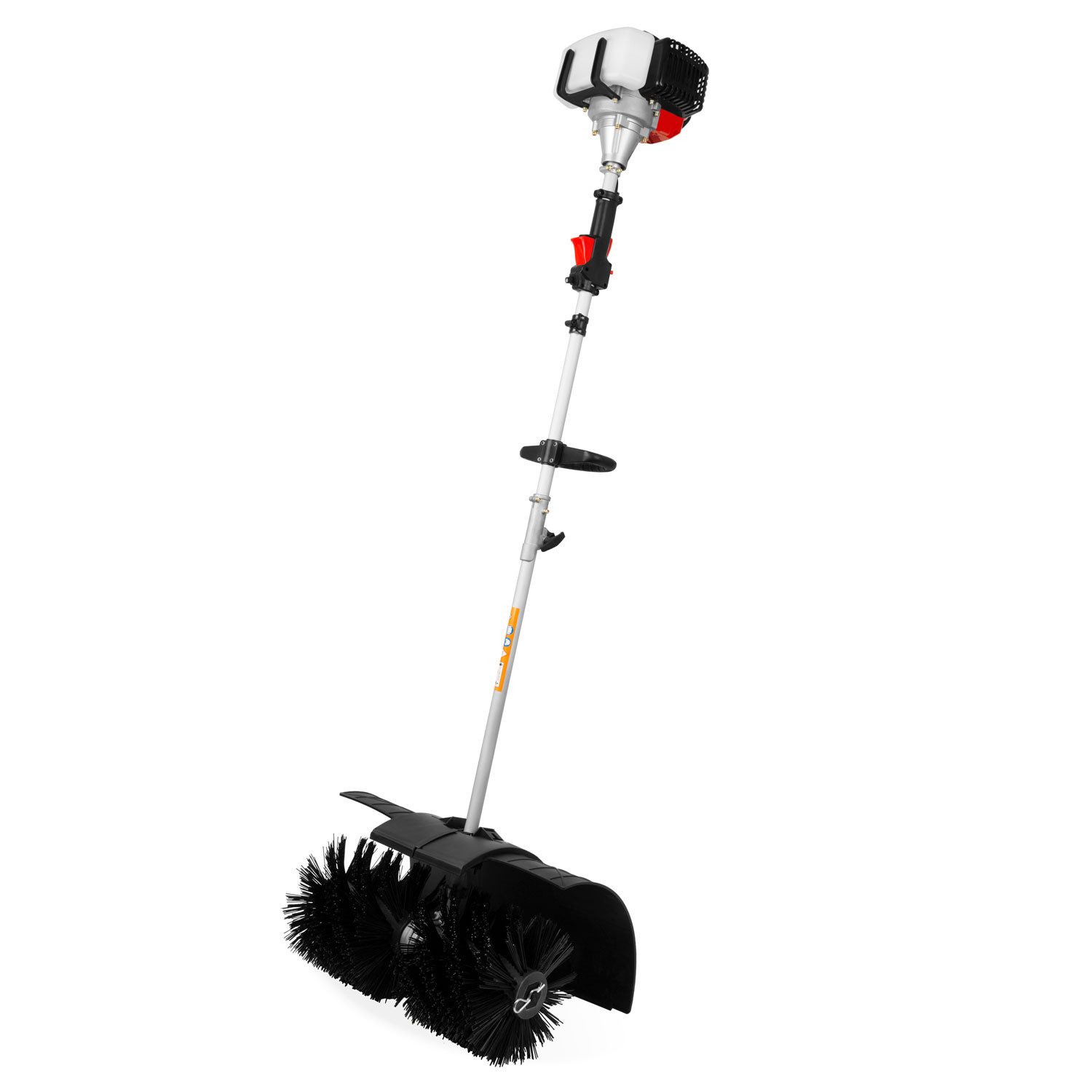 EBERTH Benzin-Kehrmaschine Kehrmaschine Motorbesen Kehrbesen Benzin 3PS, 2-Takt Motor, 52ccm, mit Tragegurt