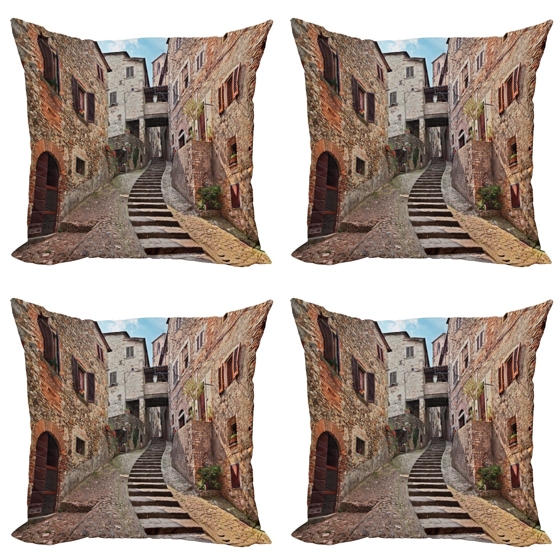 Kissenbezüge Modern Accent Doppelseitiger Abakuhaus Stück), Anghiari Arezzo (4 Häuser Stadt Alte Digitaldruck