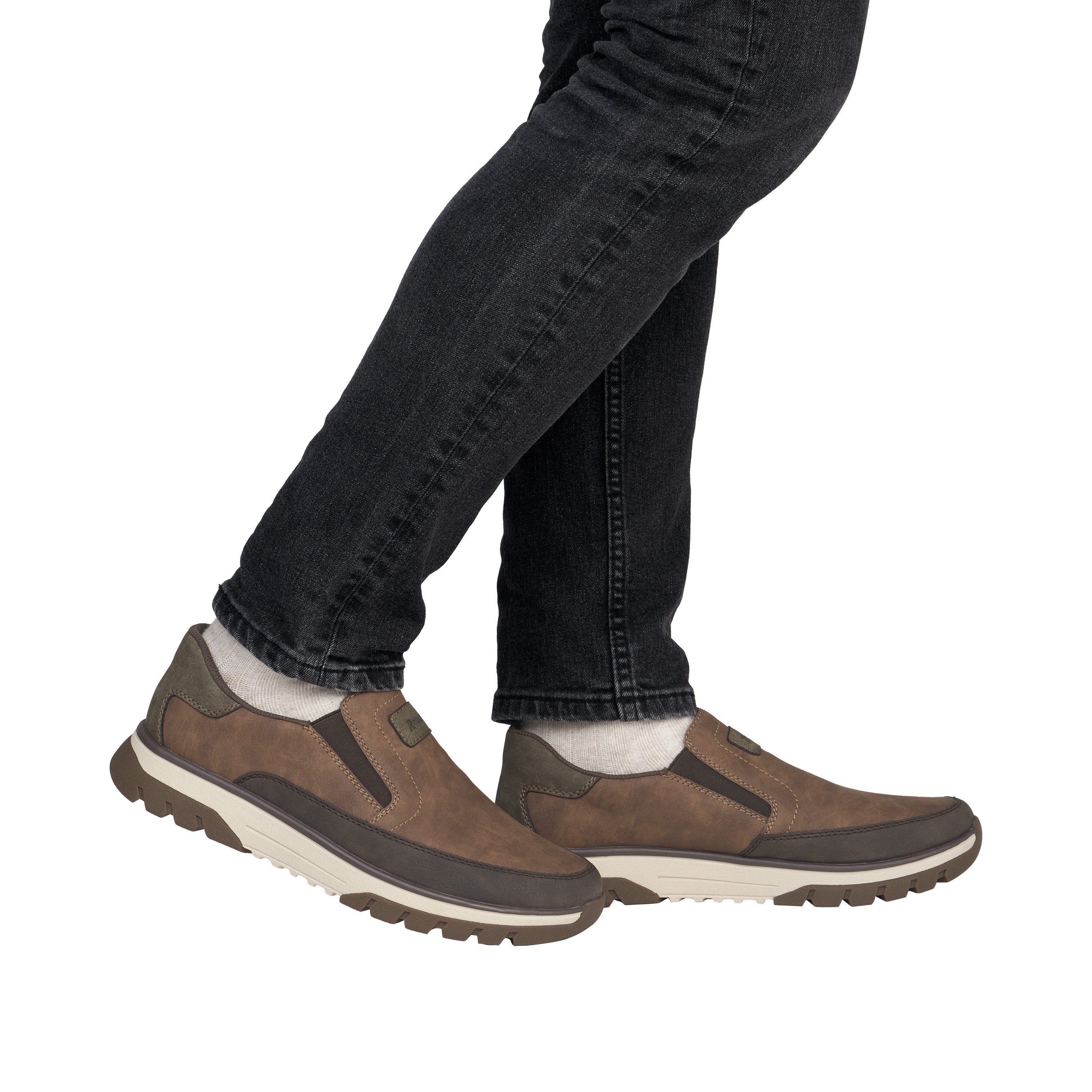 Rieker Slip-On Sneaker Slipper, Schlupfschuh, Halbschuh mit weicher MemoSoft-Innensohle