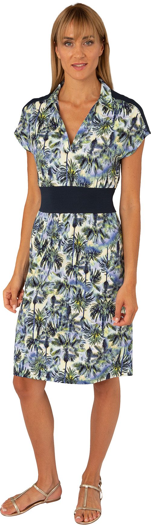 Sommerkleid 191-5213 im sommerlichen Palmen-Design