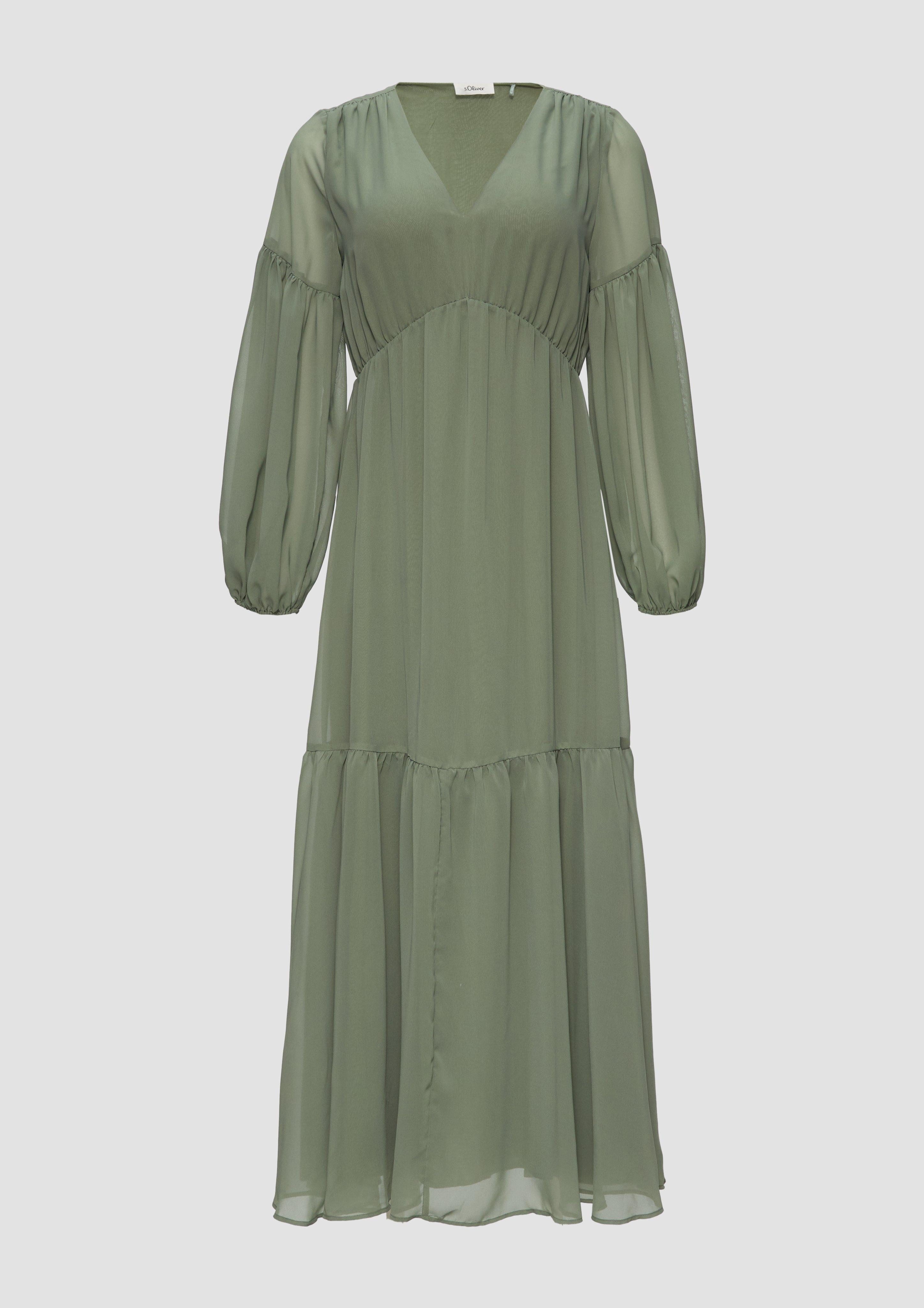 s.Oliver BLACK LABEL Maxikleid Langes Chiffonkleid günstig online kaufen
