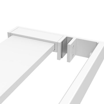 vidaXL Badaccessoires-Sets Duschablage für Begehbare Dusche Weiß 115 cm Aluminium
