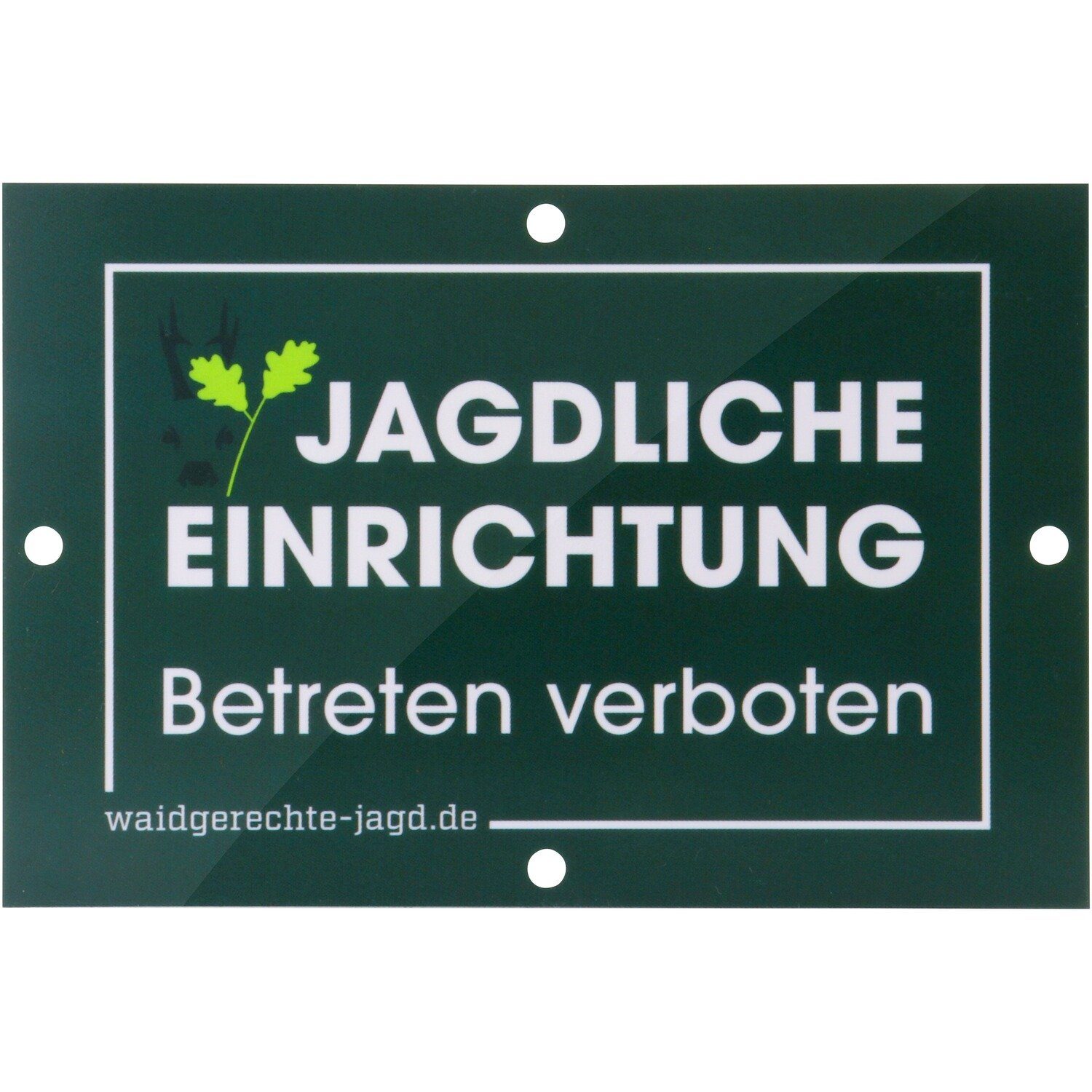 Waidgerechte Jagd Warnschild Schild Jagdliche Einrichtung – 10er-Pack