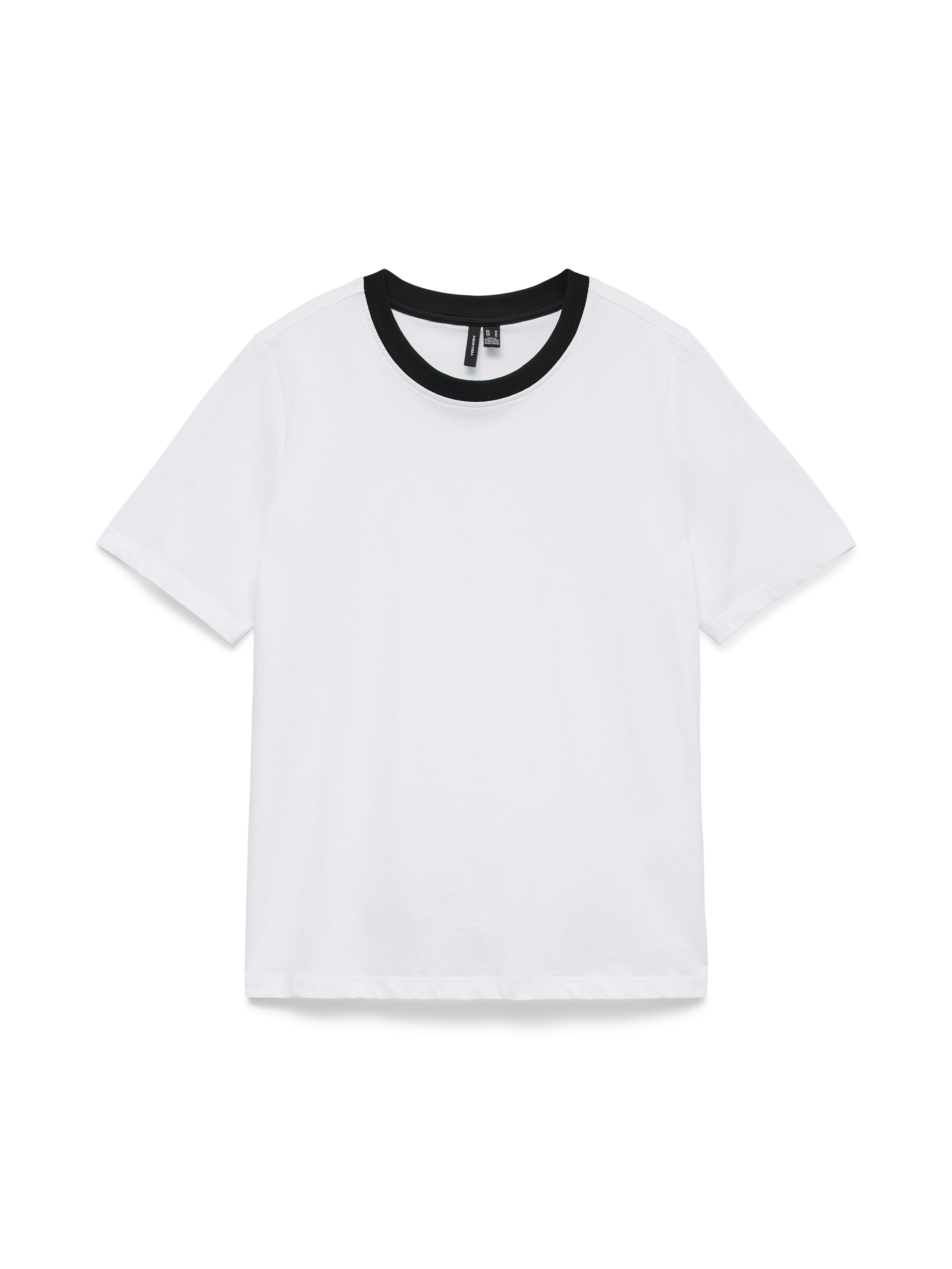 Bright White Detail:Black Neckline