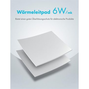 GRAUGEAR Wärmeleitpaste G-TMP-6W, Wärmeleitpad für CPU oder Speicher, 100 x 100 x 1 mm, 100x100 x 1,5 mm