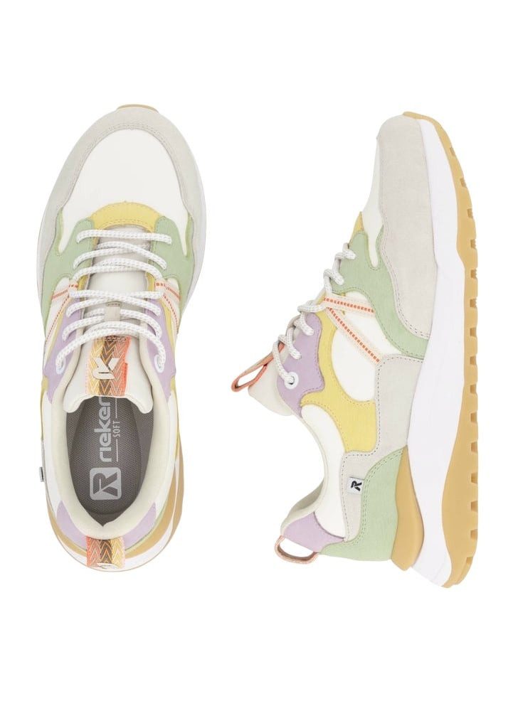 Rieker (Textil) W2501 weiss/bunt Damen Sneaker günstig online kaufen
