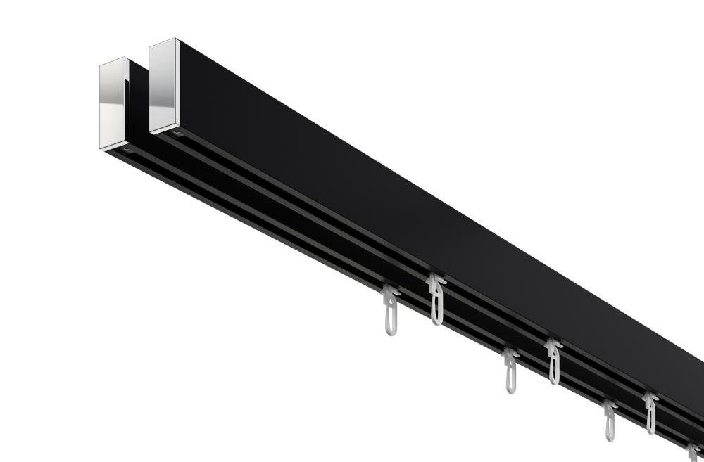 DécoProfi Innenlaufschiene Gardinenstange eckig ABOVE 2-läufig, günstig online kaufen