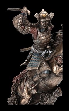 Figuren Shop GmbH Dekofigur Samurai Figur - Krieger auf steigendem Pferd - Veronese - Dekofigur Mythologie