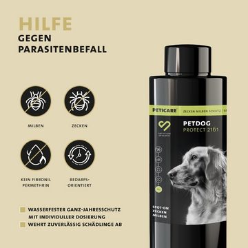 Peticare Zeckenschutzmittel Zecken, Milbenschutz Spot-On für Hunde - petDog Protect 2161, 100 ml