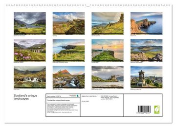 CALVENDO Wandkalender Scotland's unique landscapes (Premium-Calendar 2023 DIN A2 Landscape)