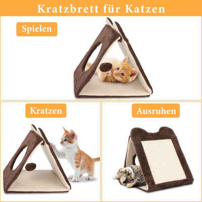 PeTraum Kratzbrett »3-IN-1 SISAL-Kratzbrett/ Katzenhöhle/ Katzenspielzeug«