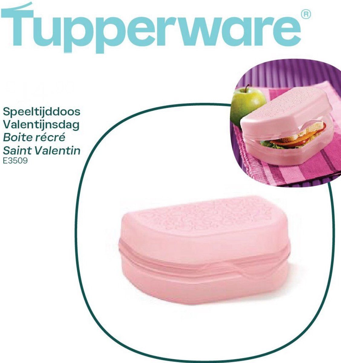 TUPPERWARE Lunchbox Lunchbox Valentin, Bio plastic, (1-tlg)