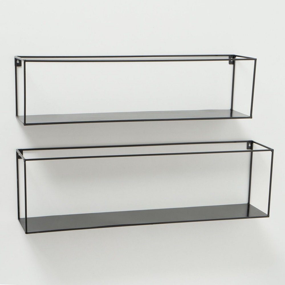 BOLTZE GRUPPE GmbH Hängeregal Eisenregal Regal Franco, 2 tlg. schwarz, 2er Set