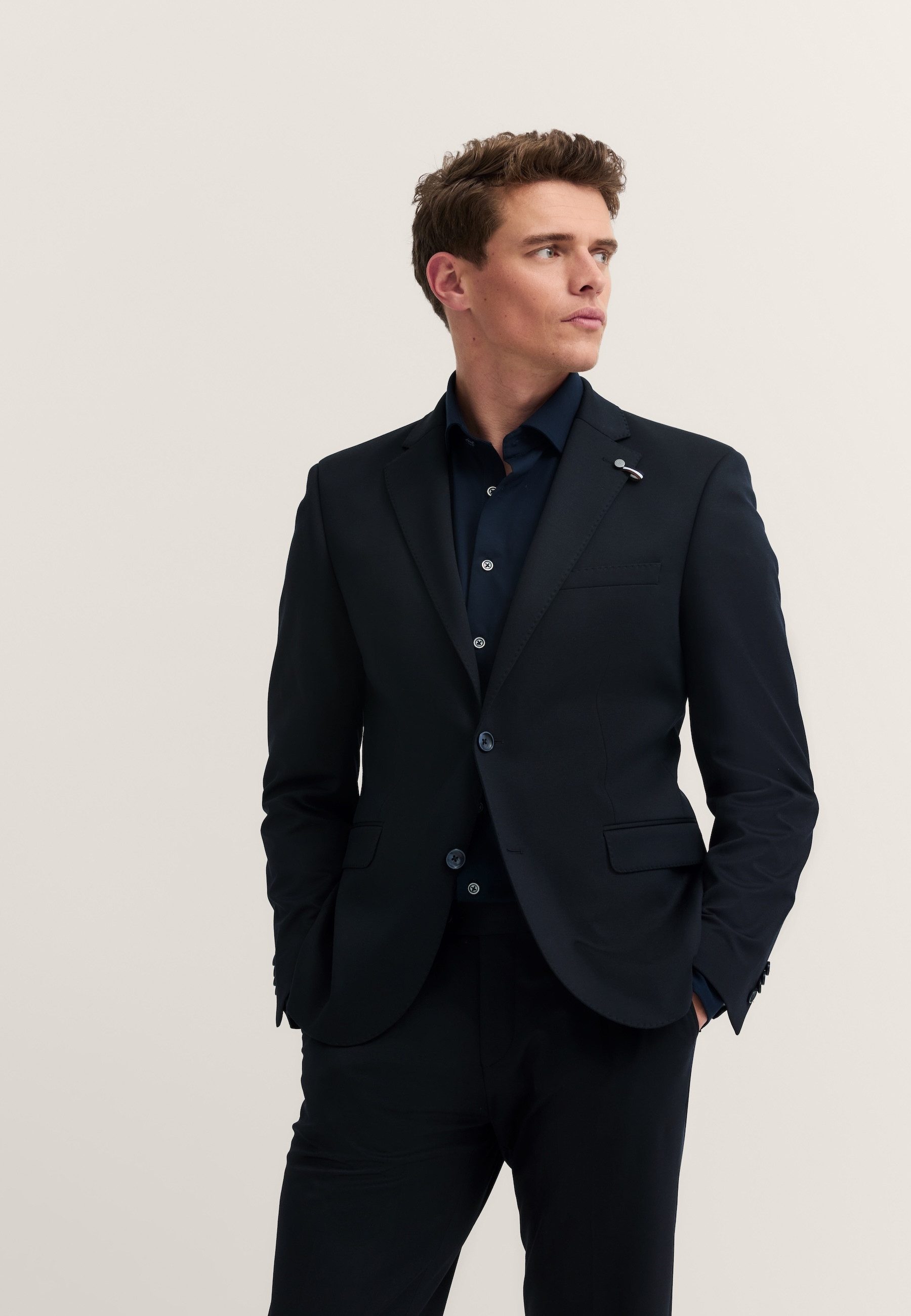 bugatti Anzugsakko Regular Fit Jersey-Artikel mit Stretch