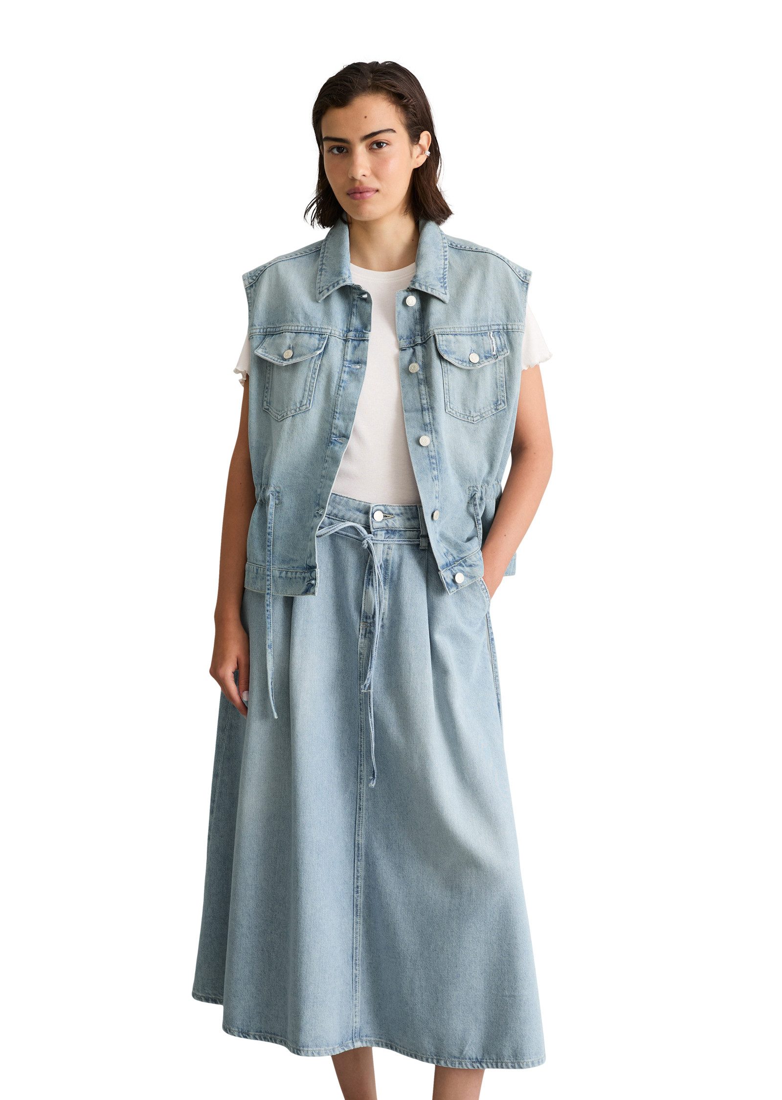 Marc O'Polo DENIM Jeansweste mit Taillen-Tunnelzug