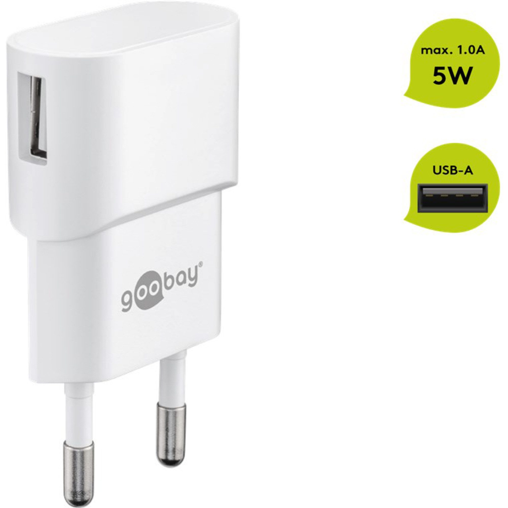 Goobay goobay USB-Ladegerät 1 A (5W) weiß Netzteil