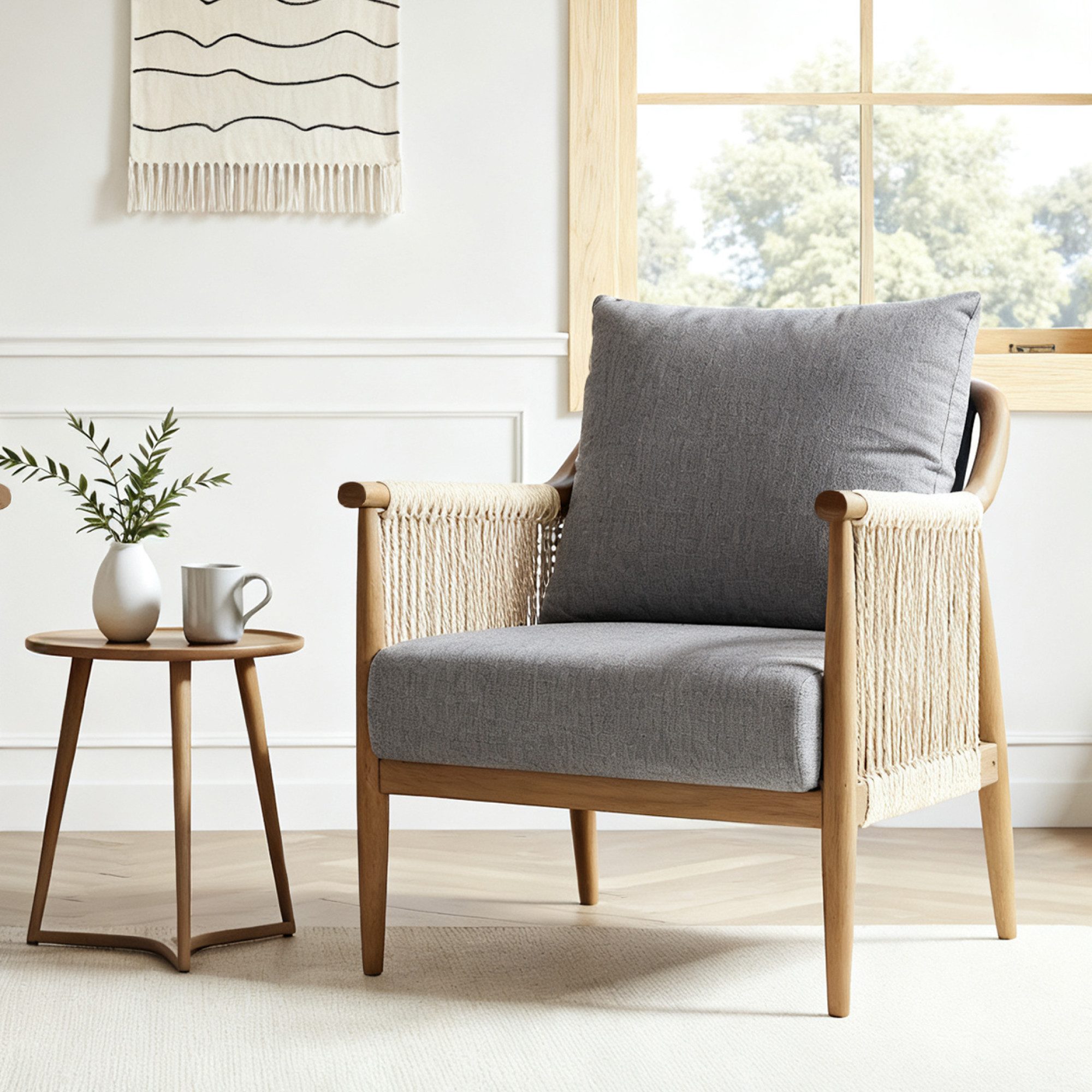 FLEXISPOT Loungesessel AC3, Vielseitiger Indoor & Outdoor Stuhl mit komfortablen Kissen