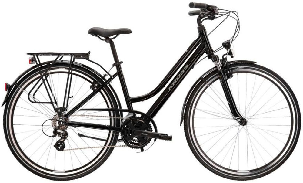 Kross Trekkingrad KROSS Trekkingrad Trans 1.0 28" schwarz, 21 Gang Shimano ALTUS M310 Schaltwerk, Kettenschaltung