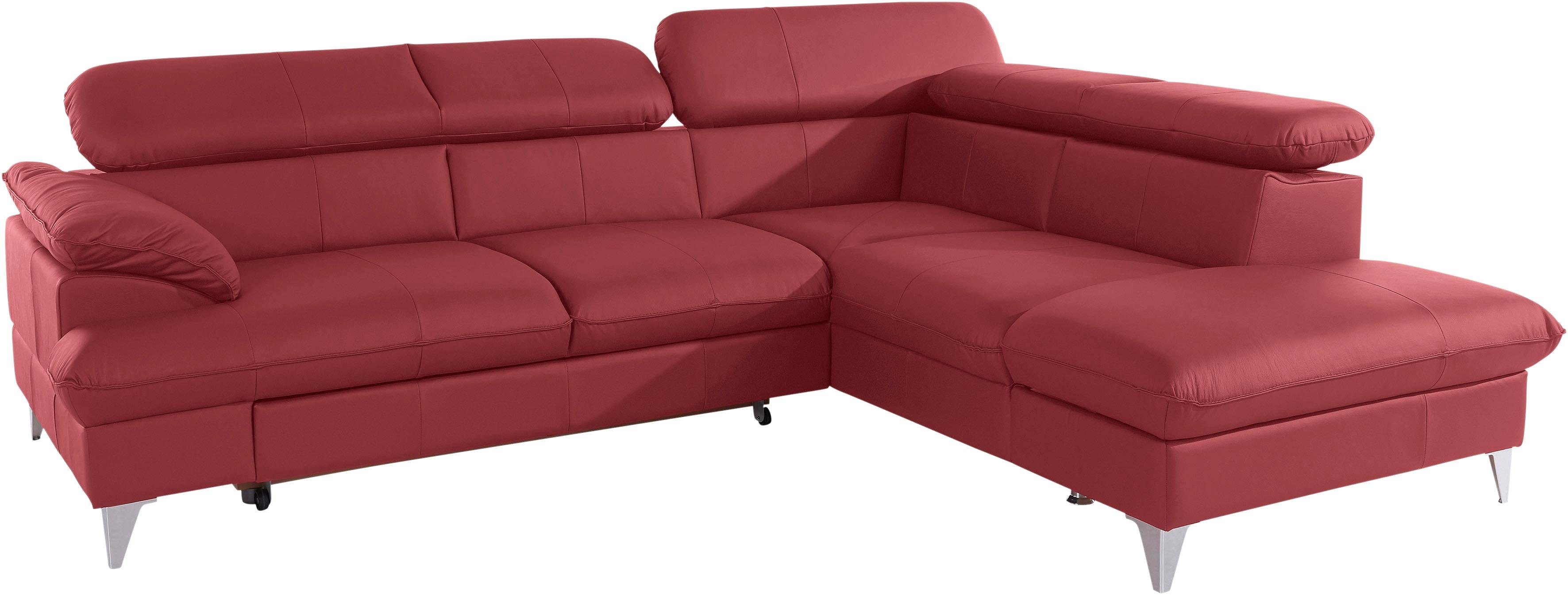 COTTA Ecksofa Caluso L-Form, mit Kopfteilverstellung, günstig online kaufen