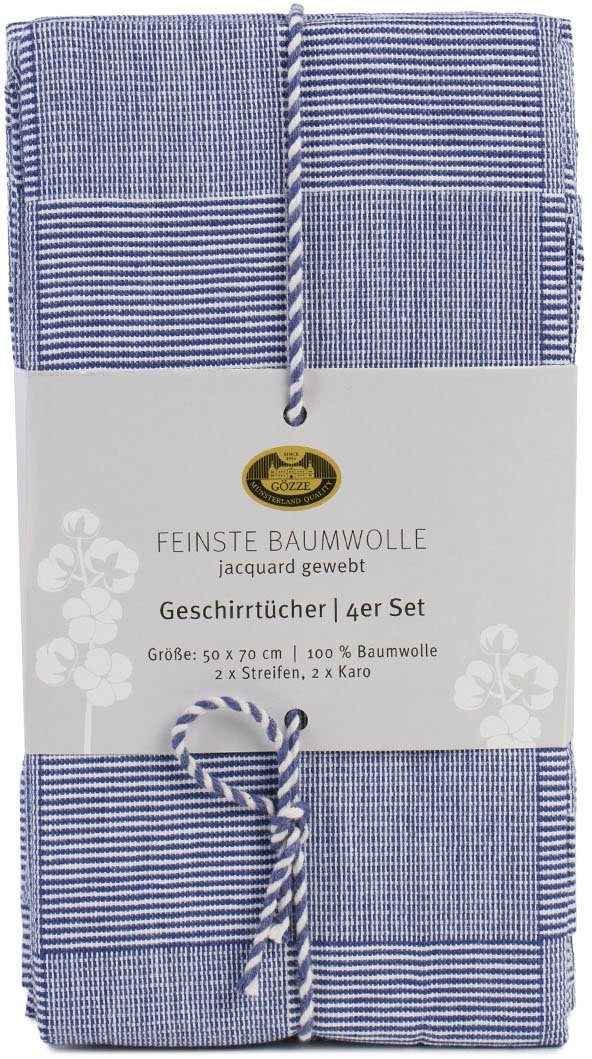 Gözze Geschirrtuch Geschirrtücher, Des. 60054, (Set, 4-tlg), aus 100% Baumwolle, jacquard gewebt