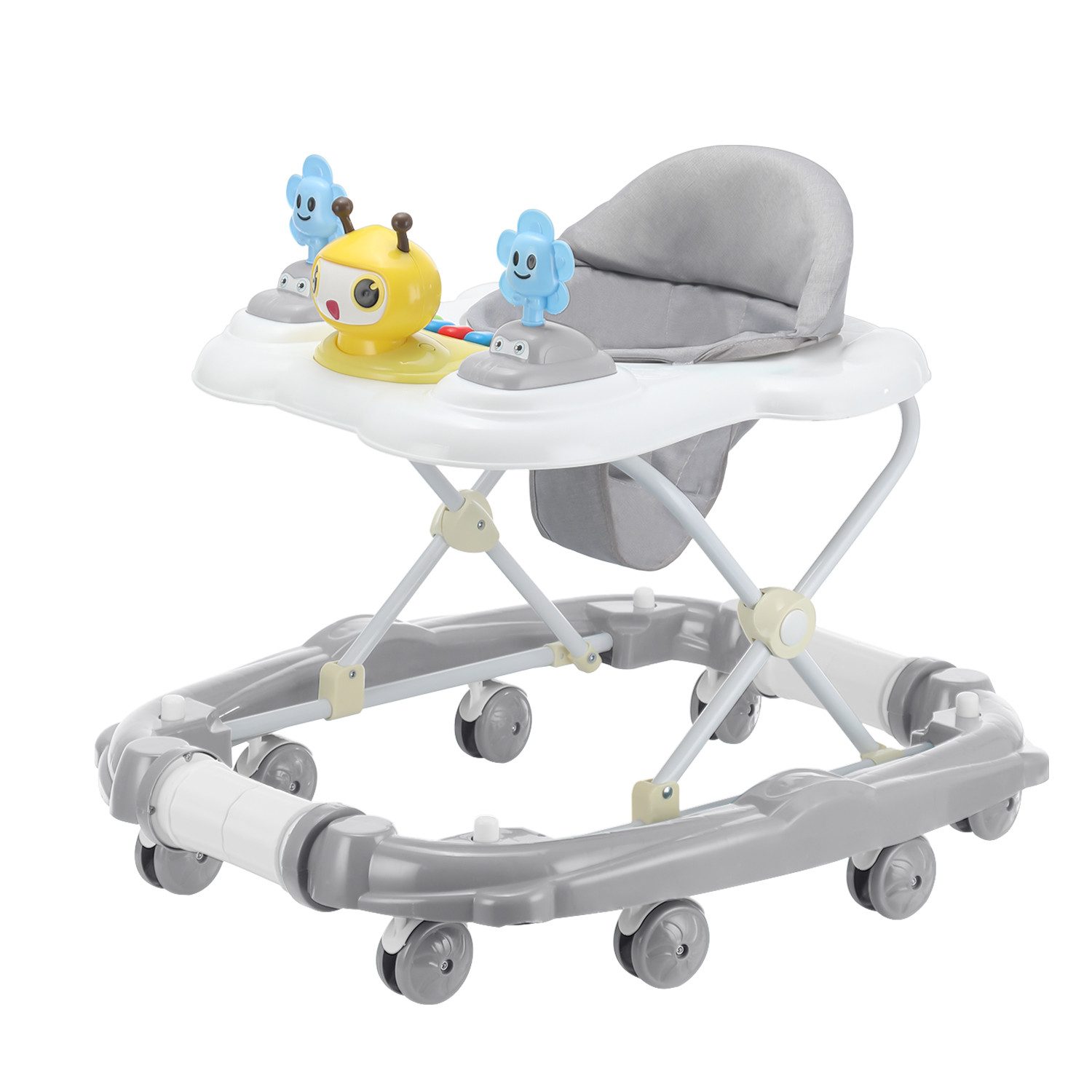 oyajia Lauflernhilfe Babywalker Spiel Gehfrei Baby Lauflernwagen Lauflernhilfe Babywalker, Höhenverstellbarer mit Spielcenter und Musik