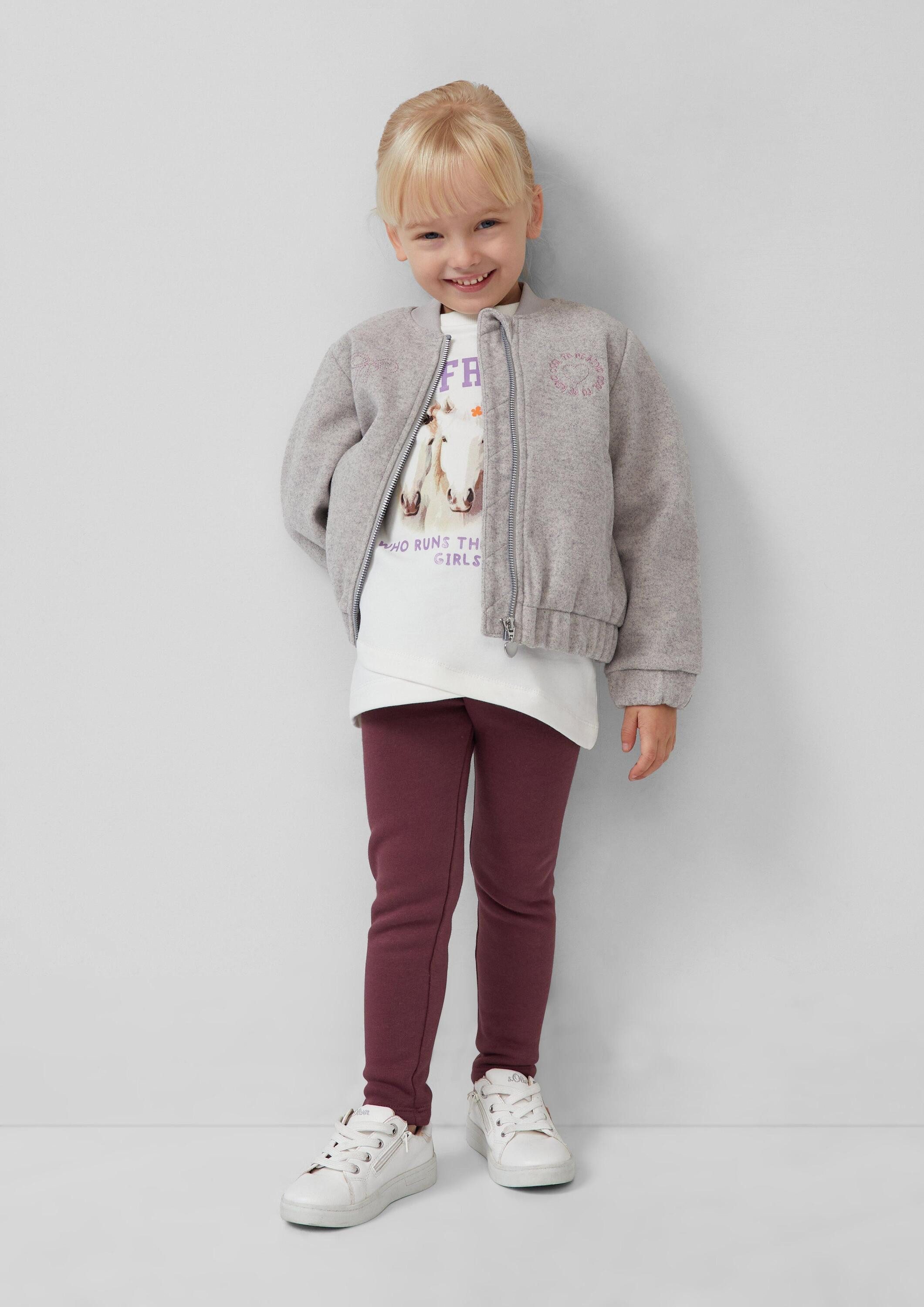 s.Oliver Leggings Leggings Kuschelige Thermofleece-Hose mit Elastikbund