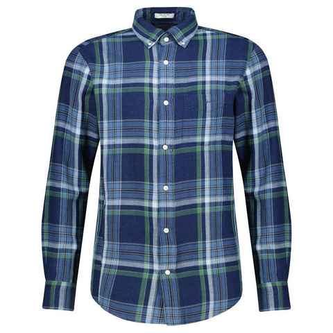 Gant Langarmhemd Herren Hemd INDIGO TWILL (1-tlg)