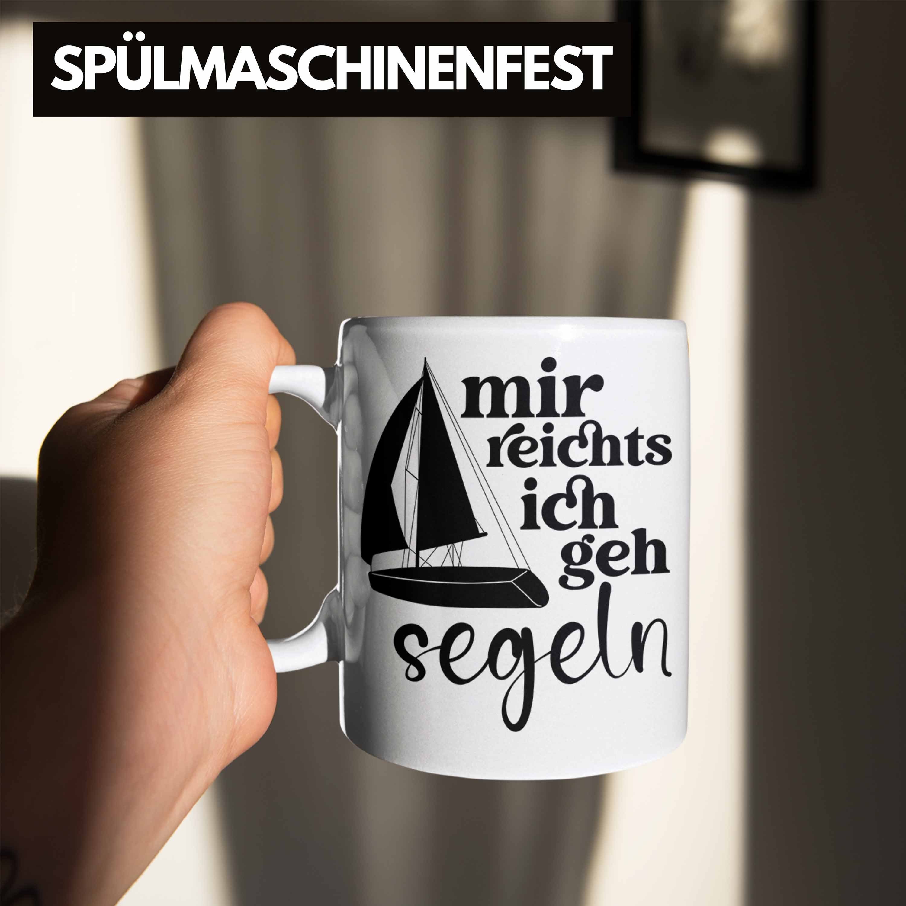 Trendation Tasse Trendation - für Segelboot Segler Segler Tasse Spruch Geschenkidee als Lustiges mit Weiss Kaffeetasse