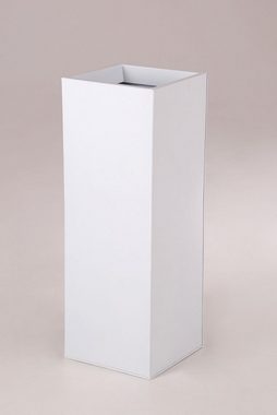 VIVANNO Pflanzkübel Pflanzkübel Blumenkübel Zink "Block", Weiß - 29x29x80 cm (mit