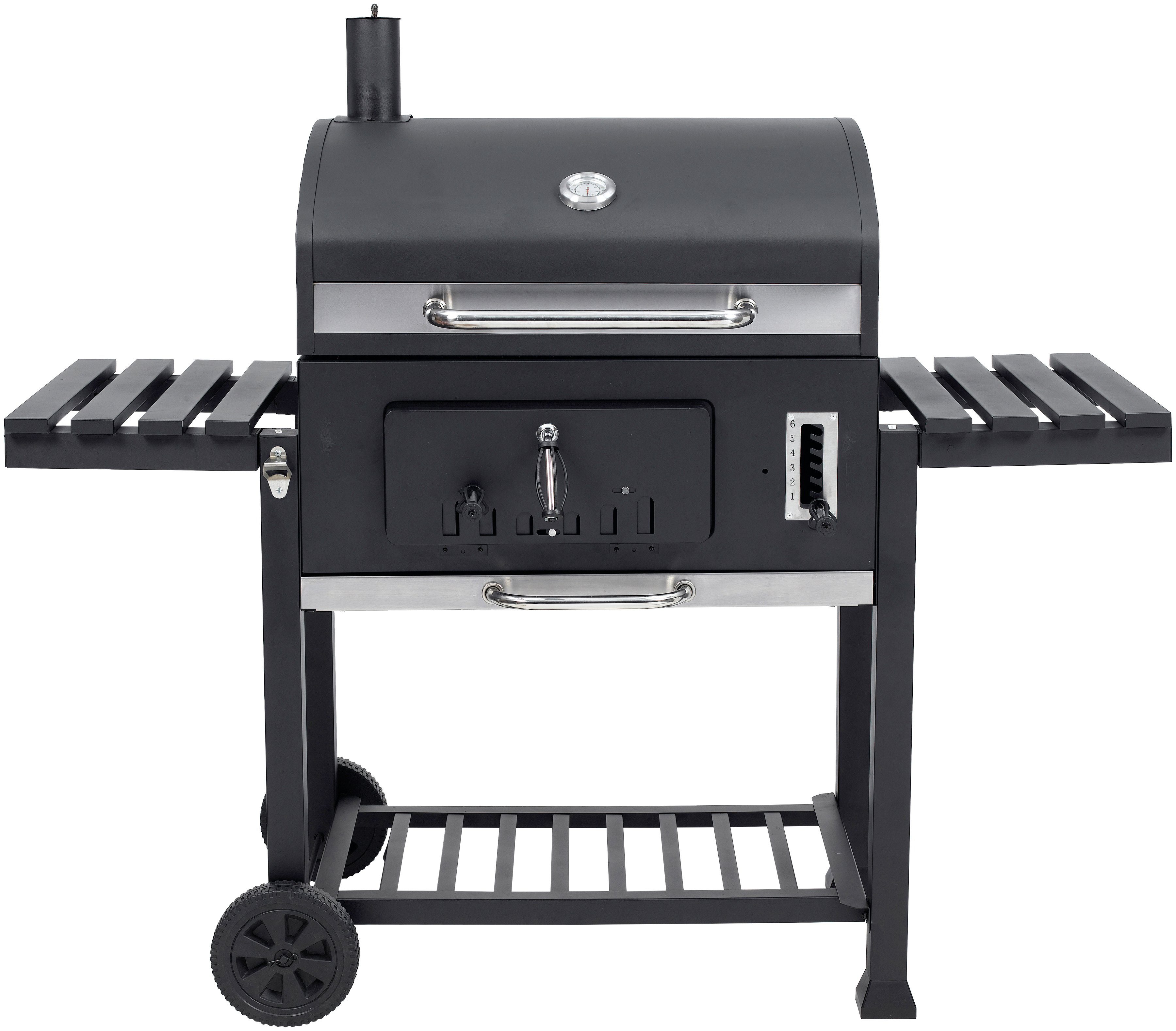 Tepro Holzkohlegrill Grillwagen Toronto XXL, BxTxH: 152x73x137 cm, mit 2 Grillrosten und Pizzastein Vorrichtung