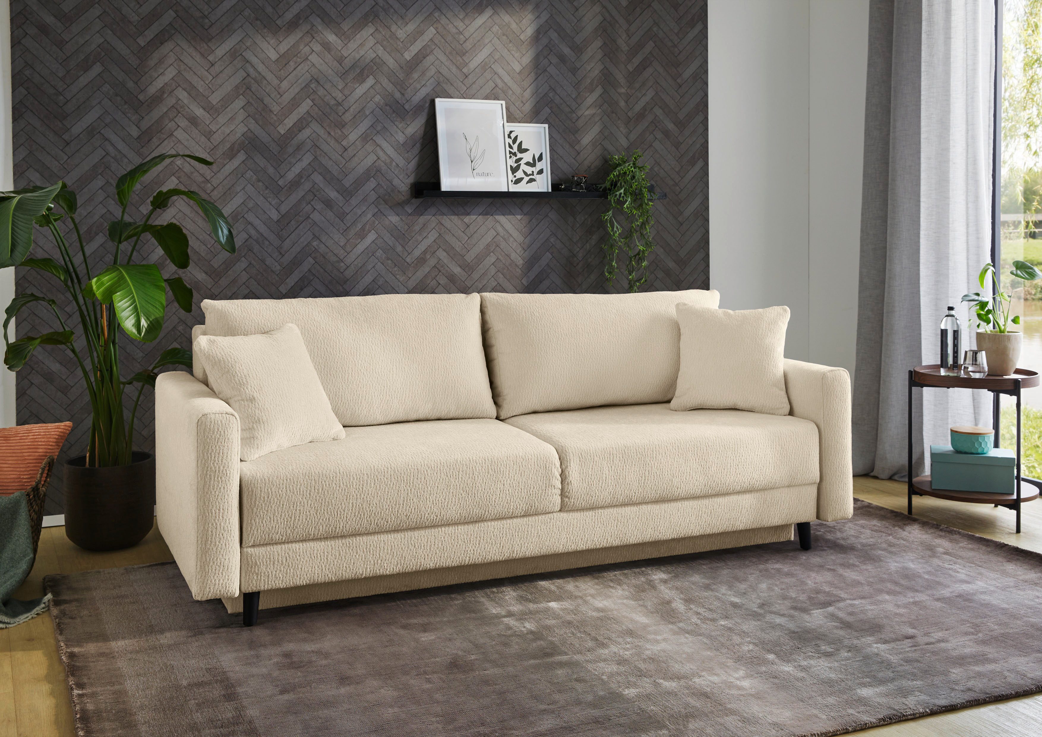 Schlafsofa Bjoern, B: 217 cm, Liegefl. 140x191 cm