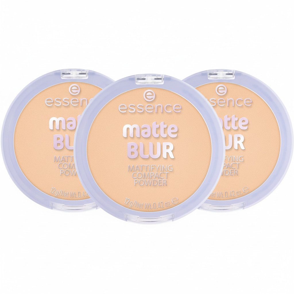 Essence Puder matte BLUR MATTIFYING COMPACT POWDER, 3-tlg.