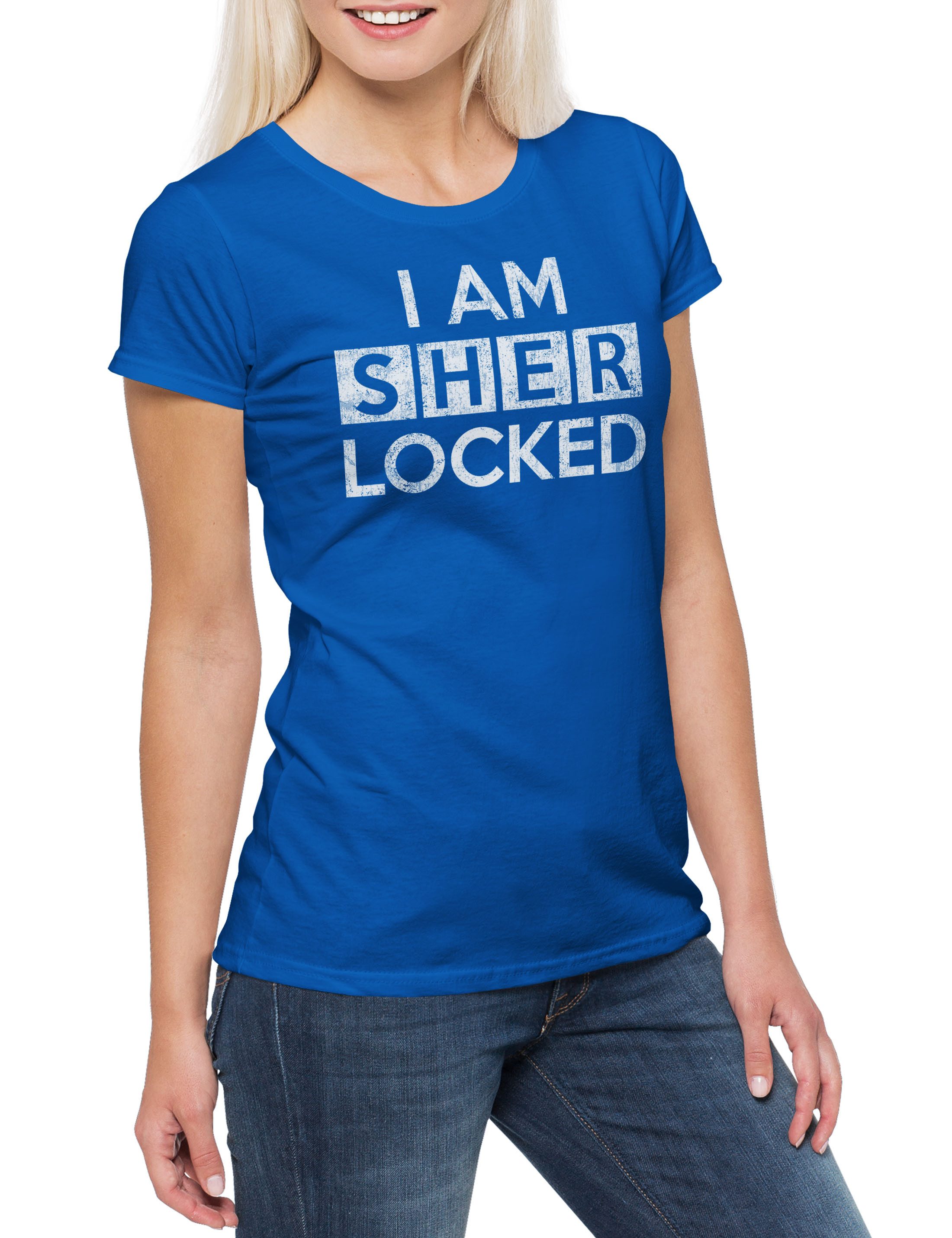 Print-Shirt I Am S... Damen T-Shirt Sher Series Fun Locked Sherlock TV Holmes