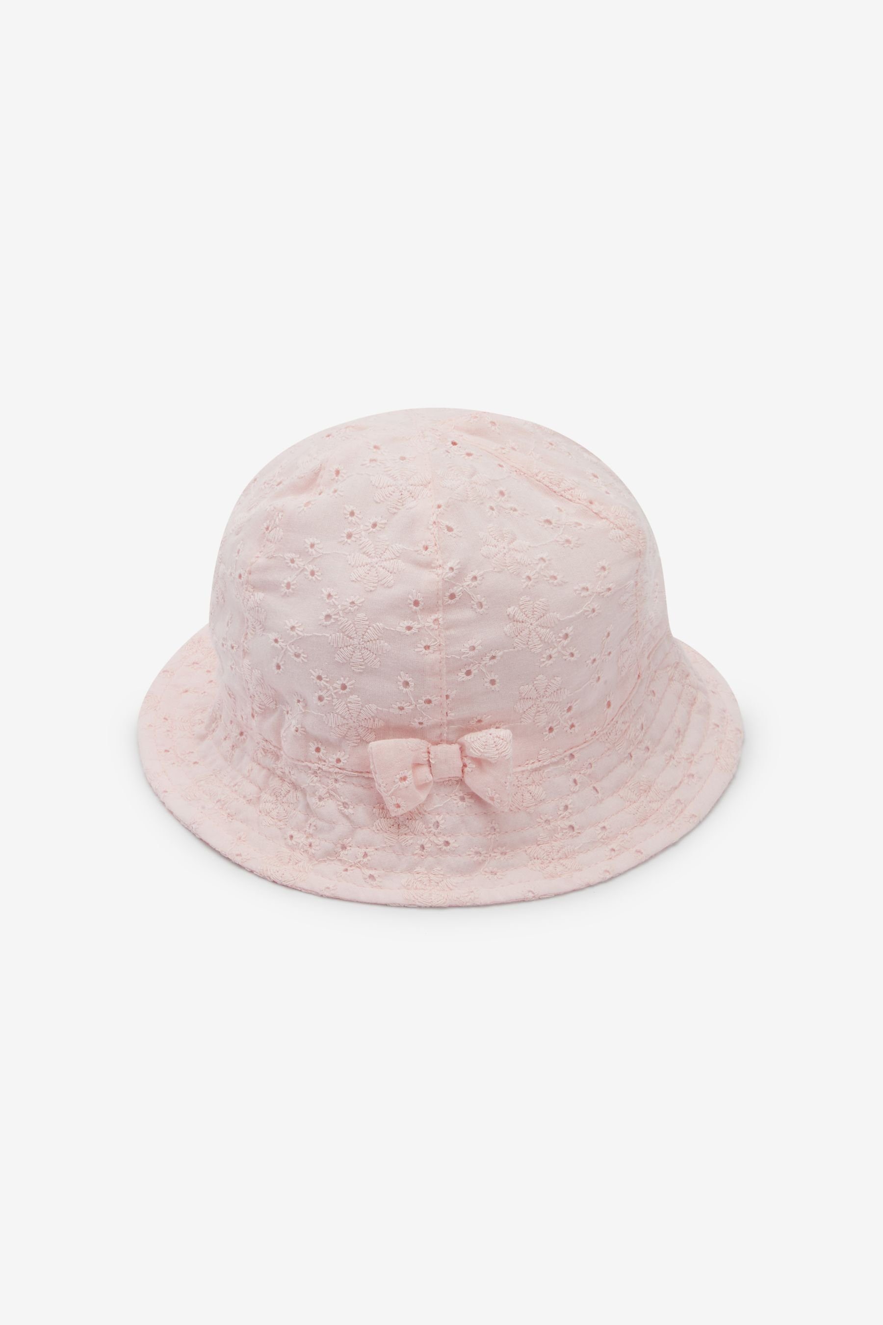 für Next Sommerlicher Babys Anglerhut im 2er-Pack (2-St) Sonnenhut Broderie Pink
