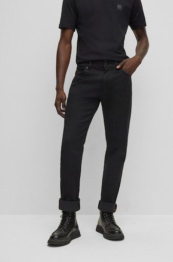 BC-L-C Leder-Badge Slim-fit-Jeans BOSS mit Maine ORANGE