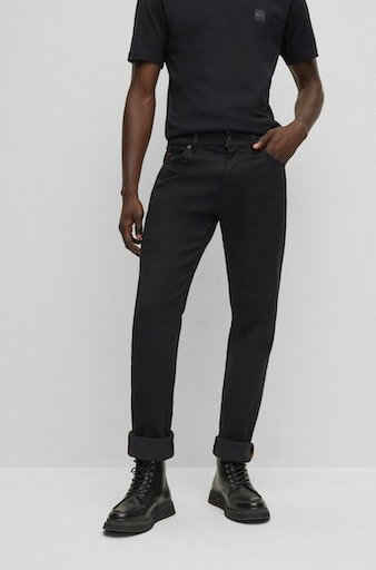 BOSS ORANGE Slim-fit-Jeans Maine BC-L-C mit Leder-Badge