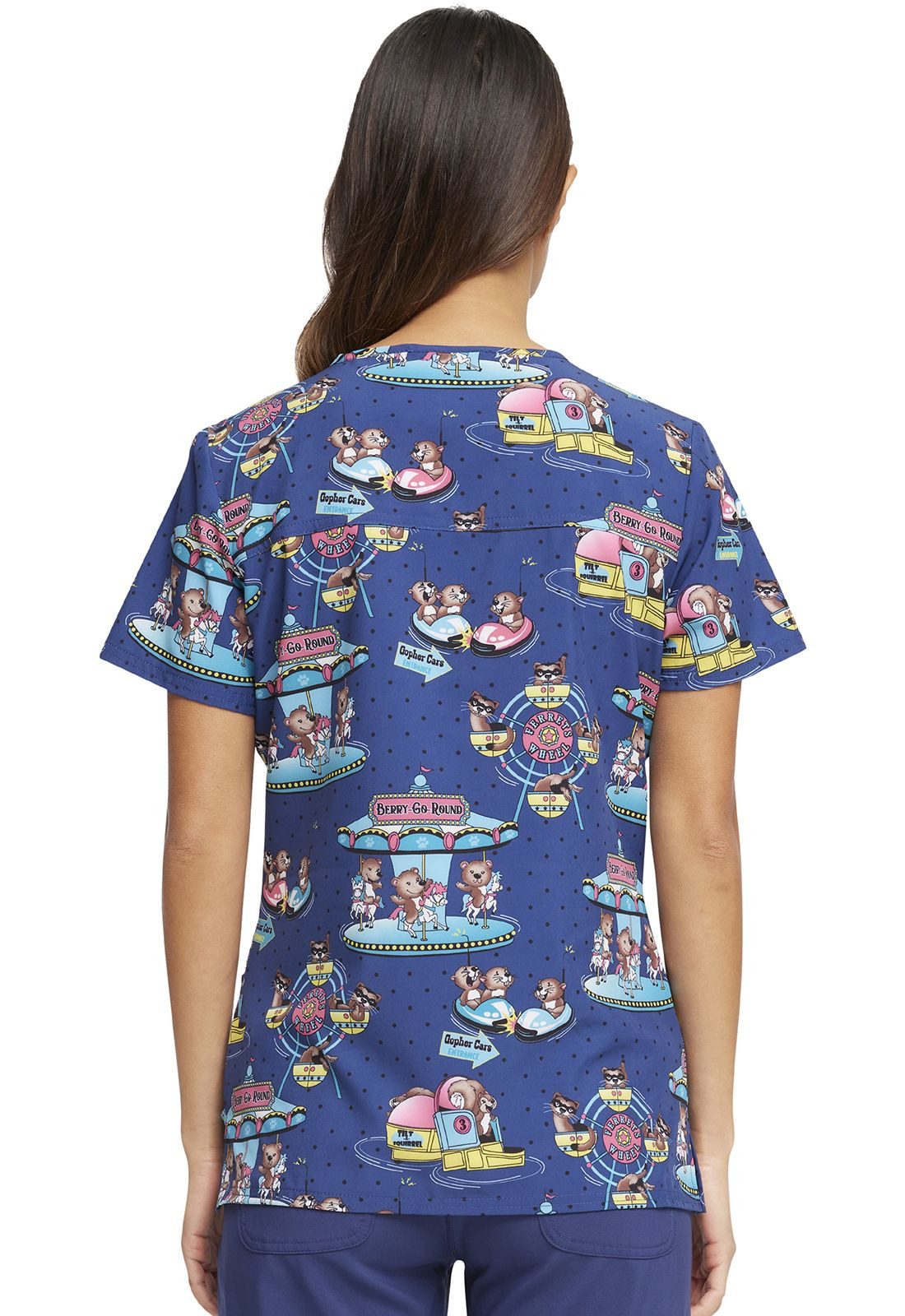Cherokee Funktionsbluse Bunt bedruckter Damen Kasack "Carnival Critters" Kasack mit Motiv
