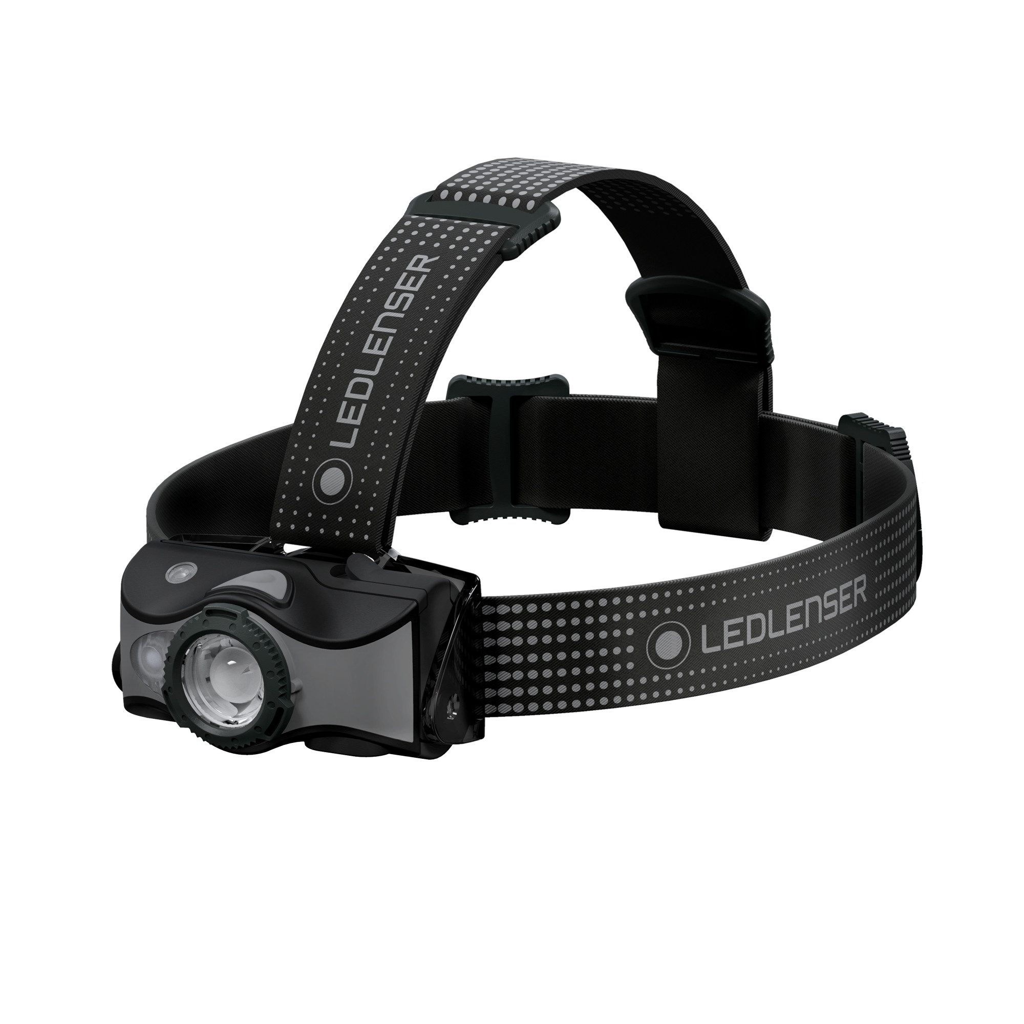 Ledlenser LED Stirnlampe MH7 Schwarz-Grau, 600 Lumen, 200m Leuchtweite, 40 Std. Laufzeit, IP54, wiederaufladbar