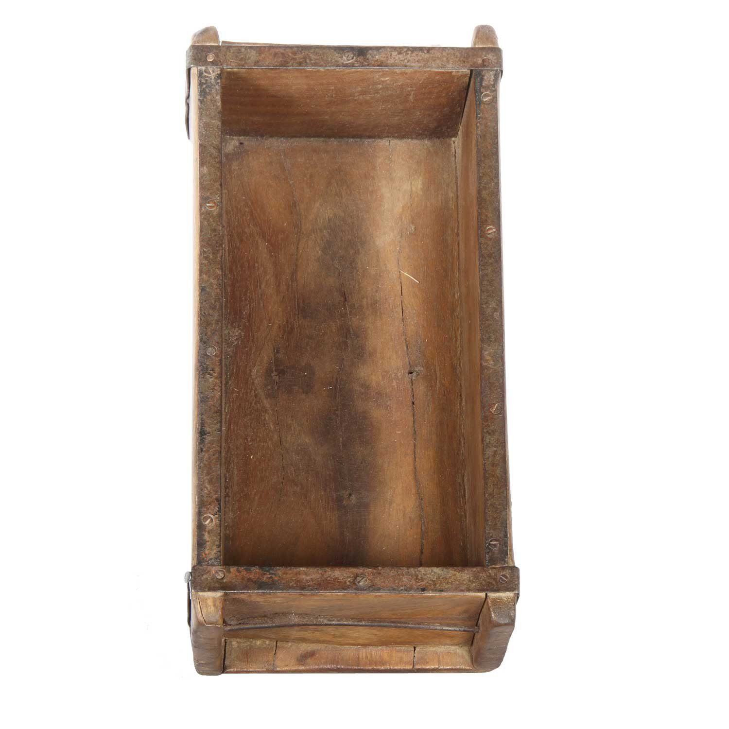 Casa Moro Aufbewahrungsbox Vintage Ziegelform Balu aus Altholz, Alte Backsteinform, Holzbox, Ziegelform aus aufbereitetes Altholz, Deko Kiste
