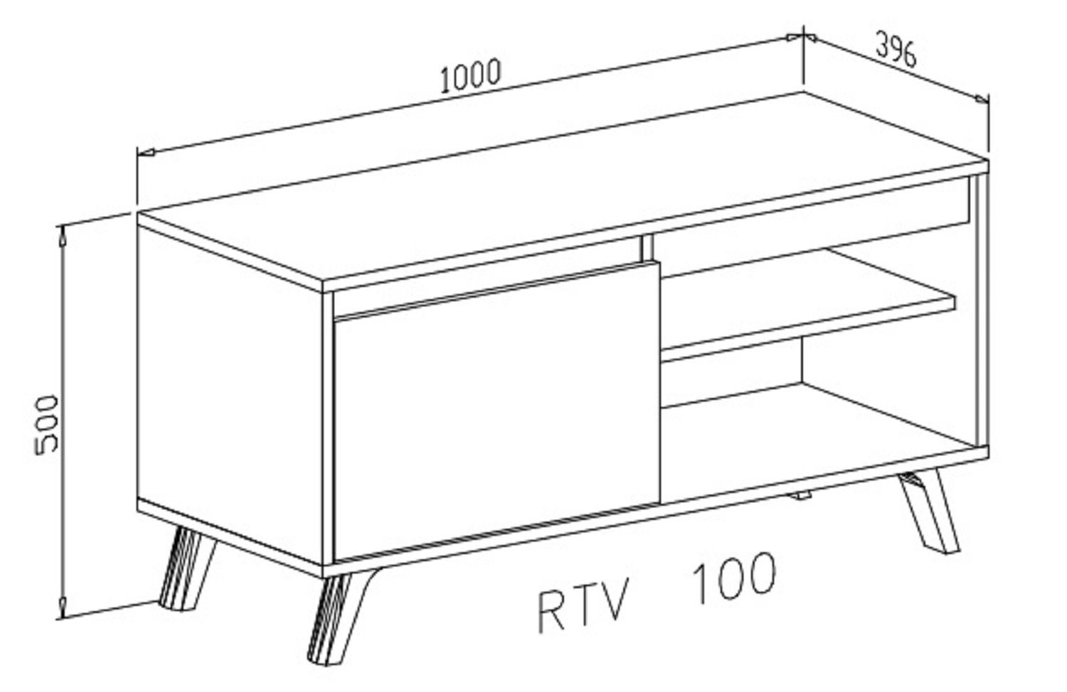 TV-Schrank DARSI 140 Lowboard Sonoma/Weiß skandinavisches Kommode oder cm Furnix Fernsehschrank 100 breit Design Wahl