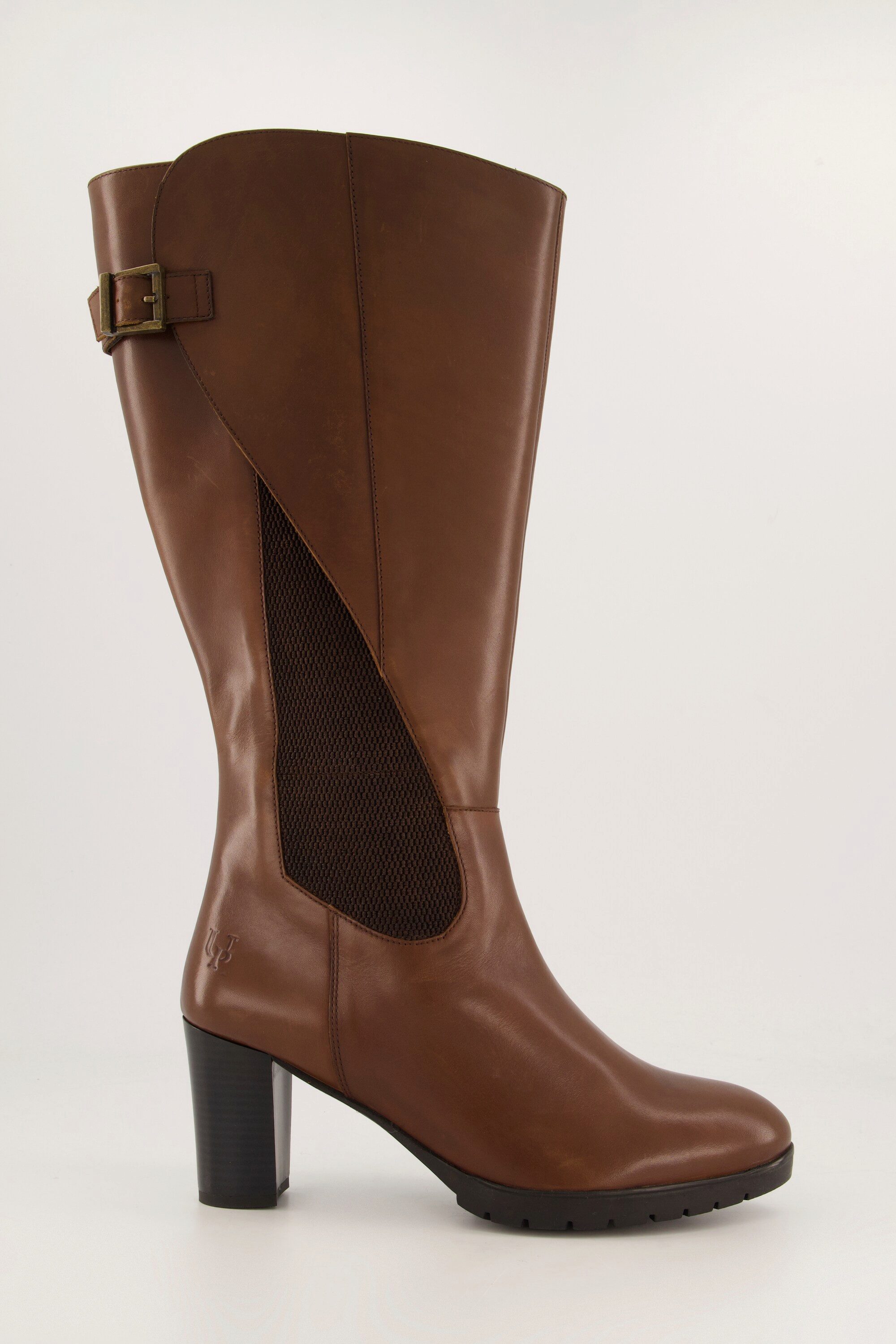 Ulla Popken Lederstiefel XL-Schaft Wechselfußbett Nappaleder Stiefel