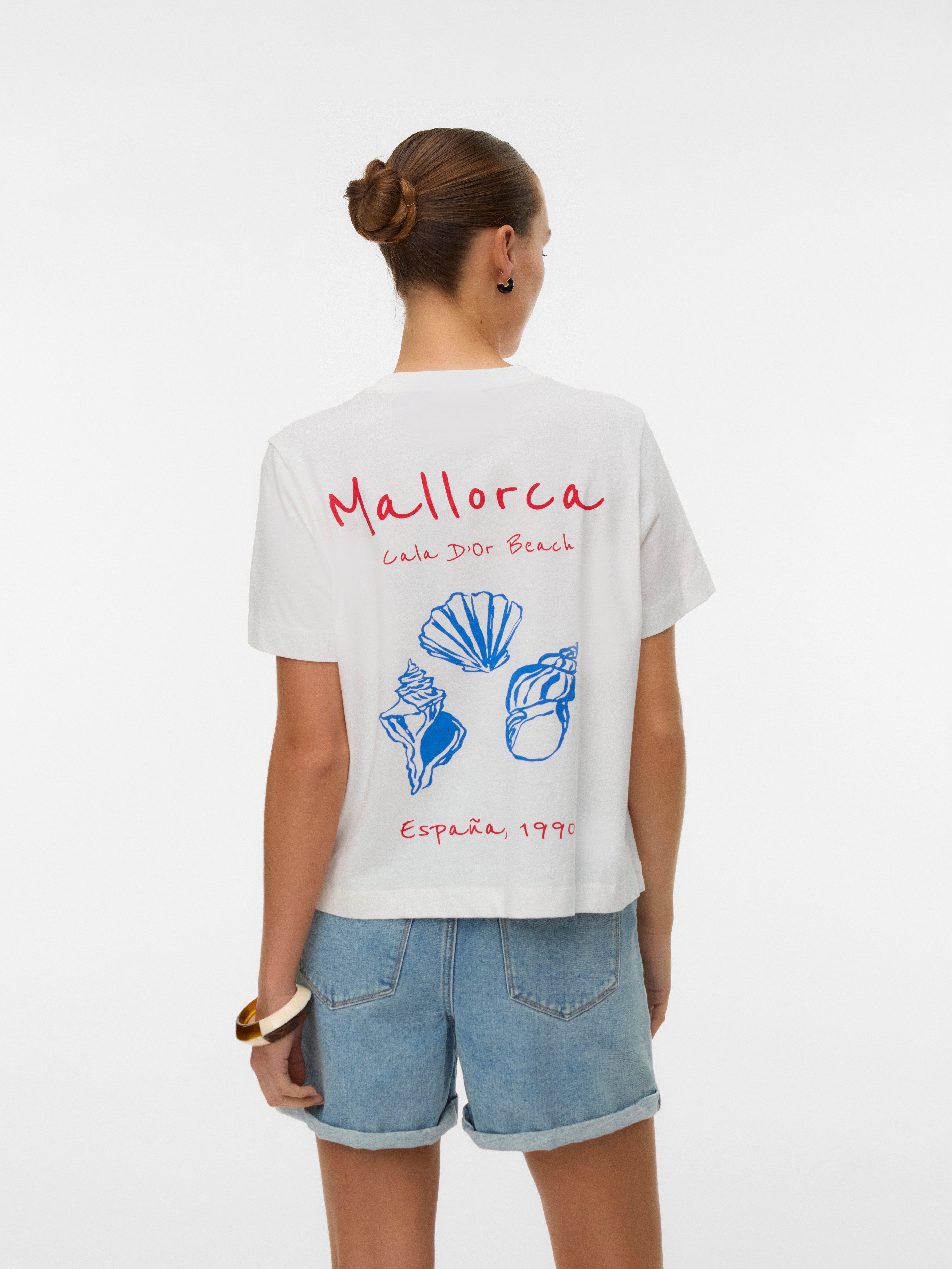 Vero Moda T-Shirt VMGINA METTE SS TOP BOX JRS Baumwolle