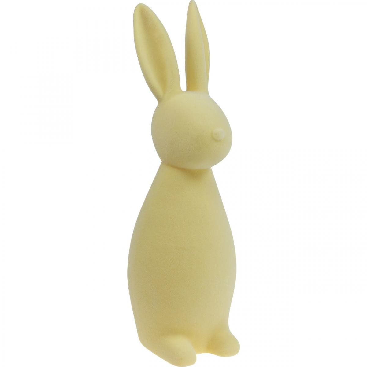 Viana Osterhase Deko-Hase Osterhase beflockt gelb H47cm Dekofigur