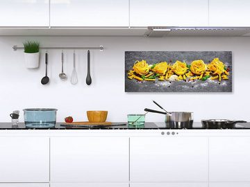 Levandeo® Wandbild, Wandbild 80x30cm Leinwand Pasta Nudeln Küche Deko Wanddeko Italien