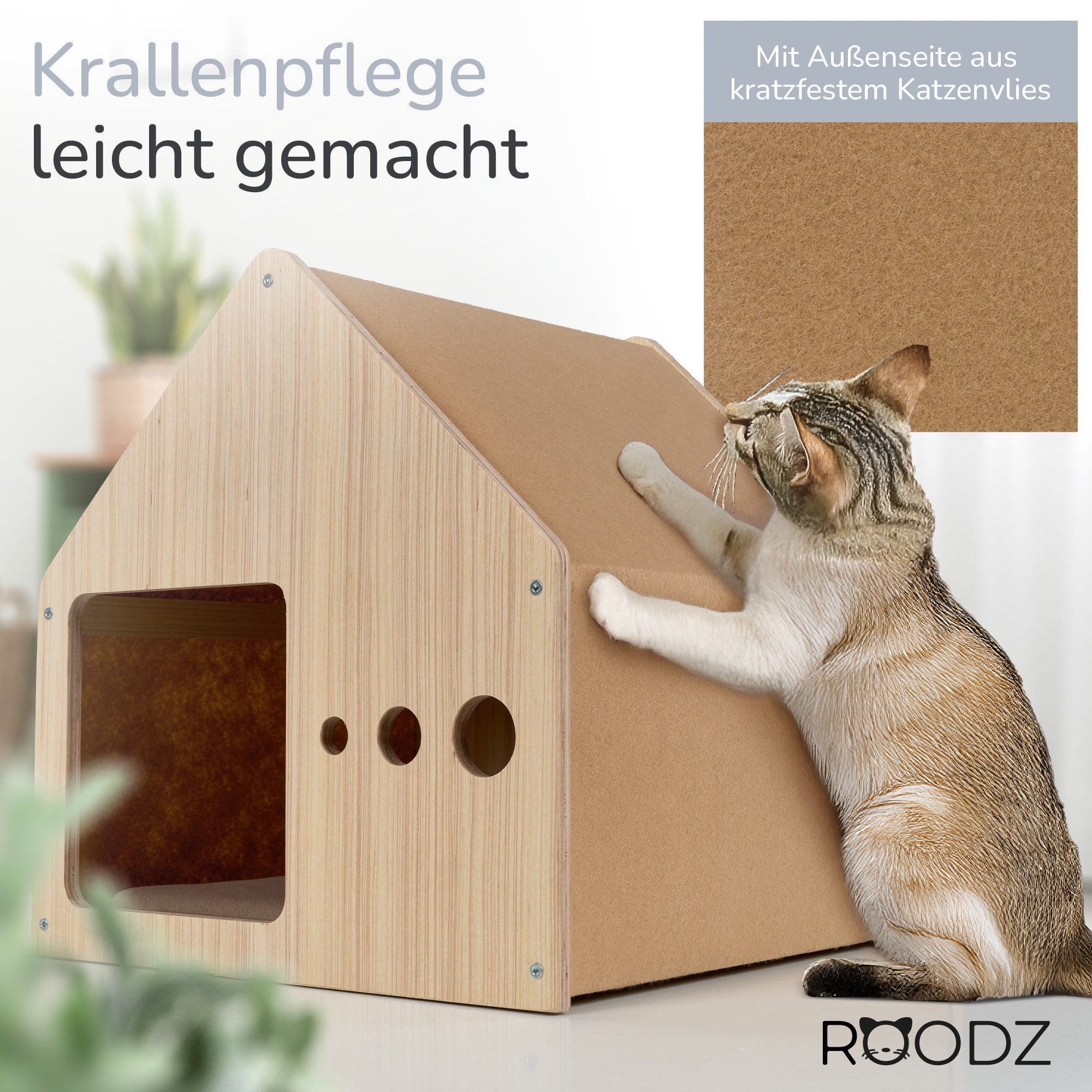 Roodz Tierhöhle 2-in-1 "Scratchlounge"