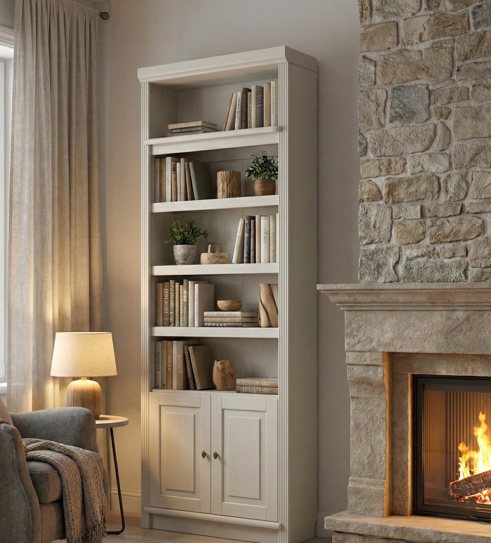 OTTO home Bücherregal mit 2 Türen Soeren Regal Aktenregal B/T/H: 80/29/220 cm, massive Kiefer, FSC®-zertifiziert