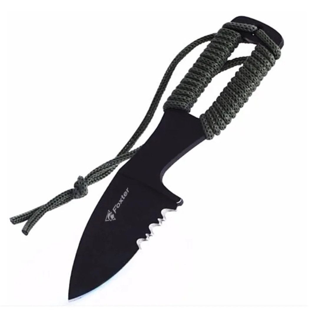 Foxter Universalmesser Taktisches Campingmesser Tasche 13 cm – Outdoor, Survival, Edelstahl., (Jagdmesser Set:, Survival, Outdoor, hochwertiger Edelstahl., Taktisches Jagdmesser Set: Finka, robuste Klinge, ergonomischer Griff), Robustes Jagdmesser für Outdoor-Abenteuer mit Edelstahlklinge